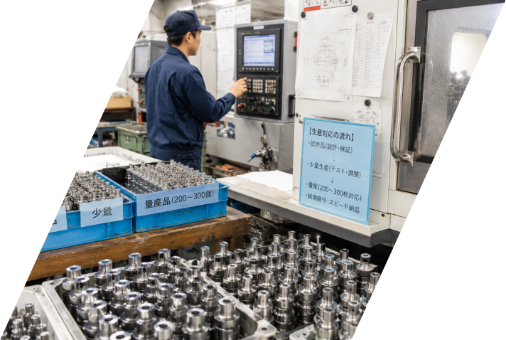 試作・量産対応にステップアップする様子